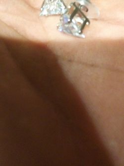 Sterling Silver Triangle Unisex Earings