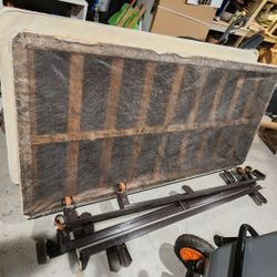 King Box Spring And Metal Frame Set