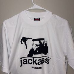Jackass x Babylon T Shirt - Golf Cart White Tee - SIZE S