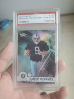 2001 Topps Finest Marques Tuiasosopo RC PSA 10