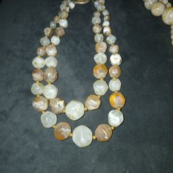 Beautiful  Two Strand  Necklace  16 Inches Long