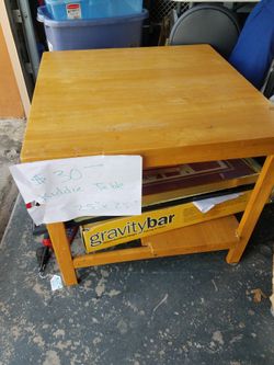 Kiddie Table With Shelf At Bottom