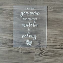 Boba 8" x 10" Acrylic Sign