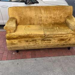 Gold Couch Used And Loved