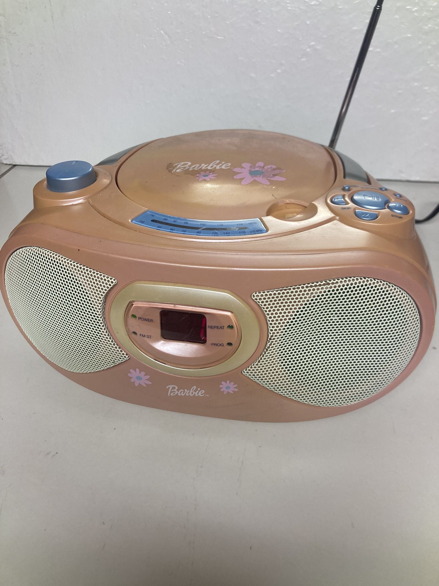 Barbie Portable AM/FM Radio and CD Player Boombox