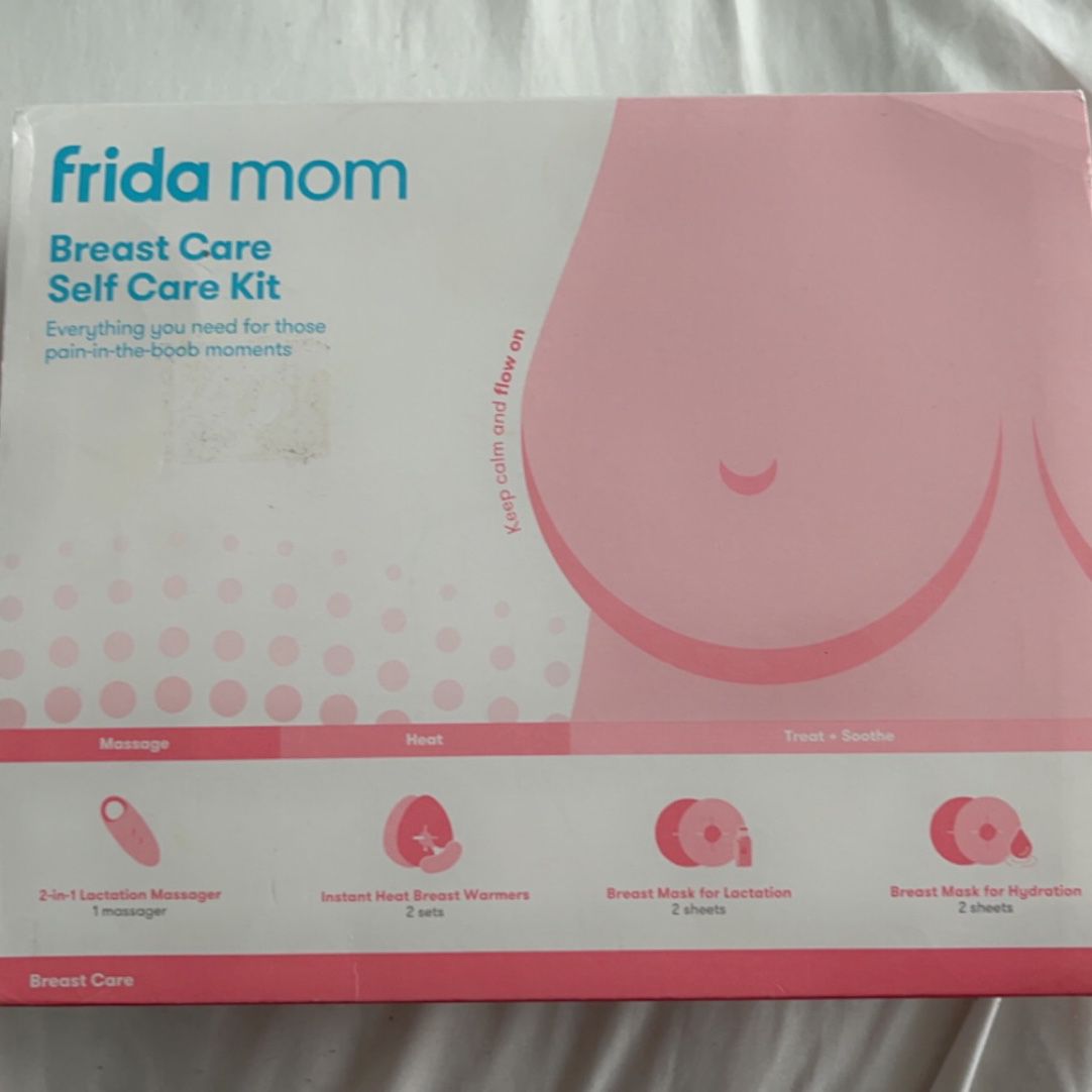 Frida Mom Breast Care Self Care Kit - 2-In-1 Lactation Massager