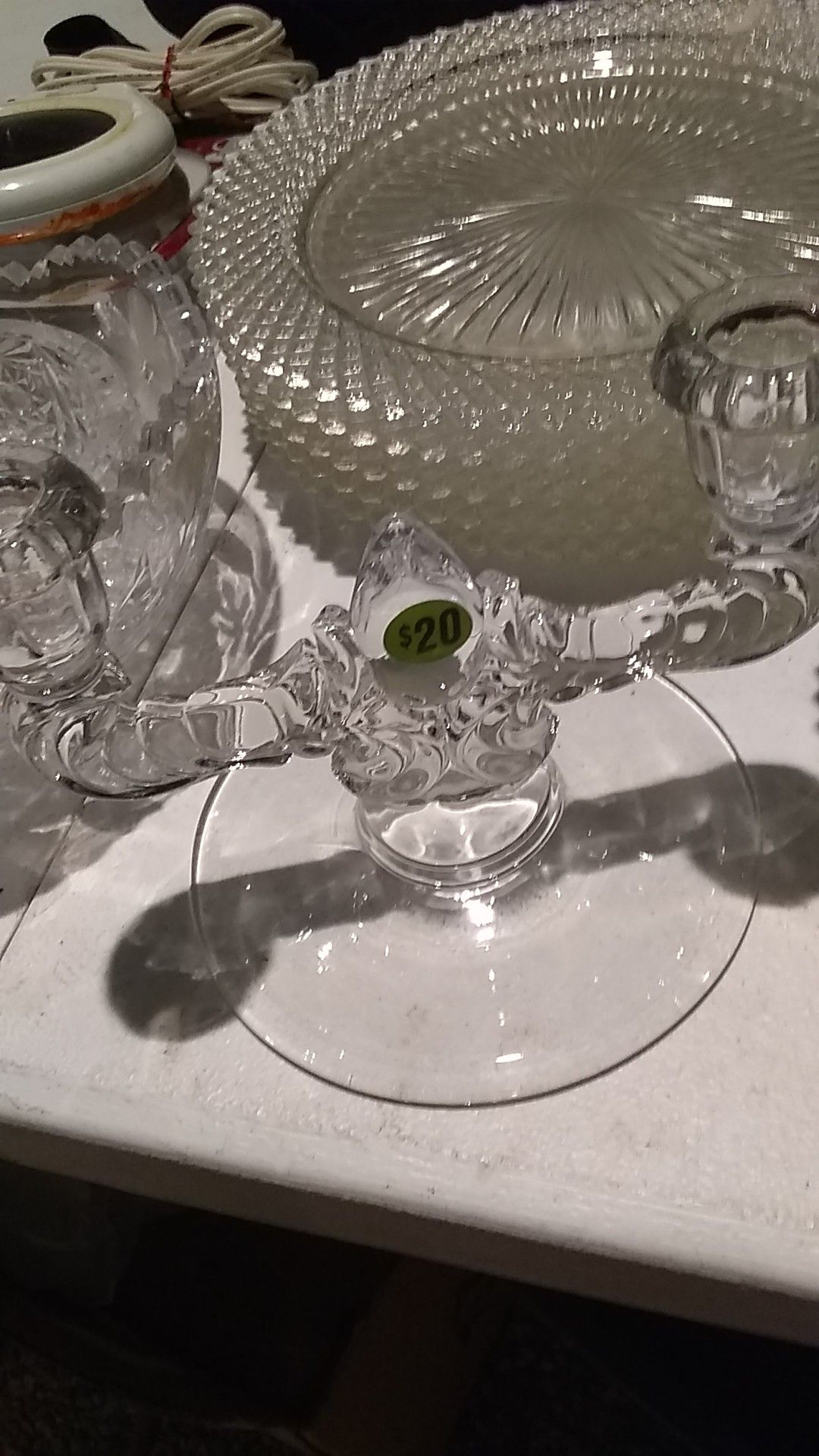 Crystal candle holder