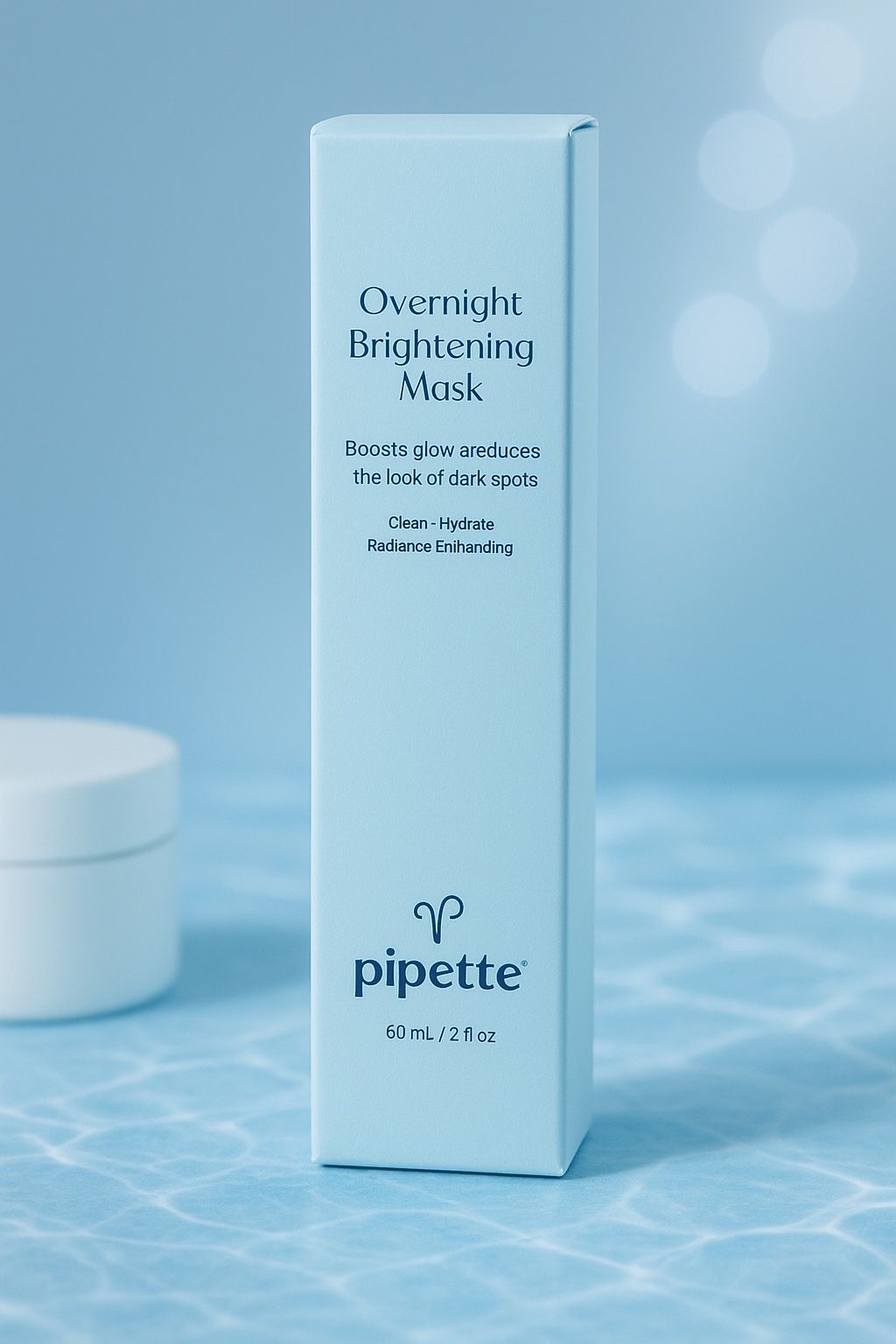 Pipette Overnight Brightening Exfoliating Mask 2 fl oz Glow Clean Nontoxic New