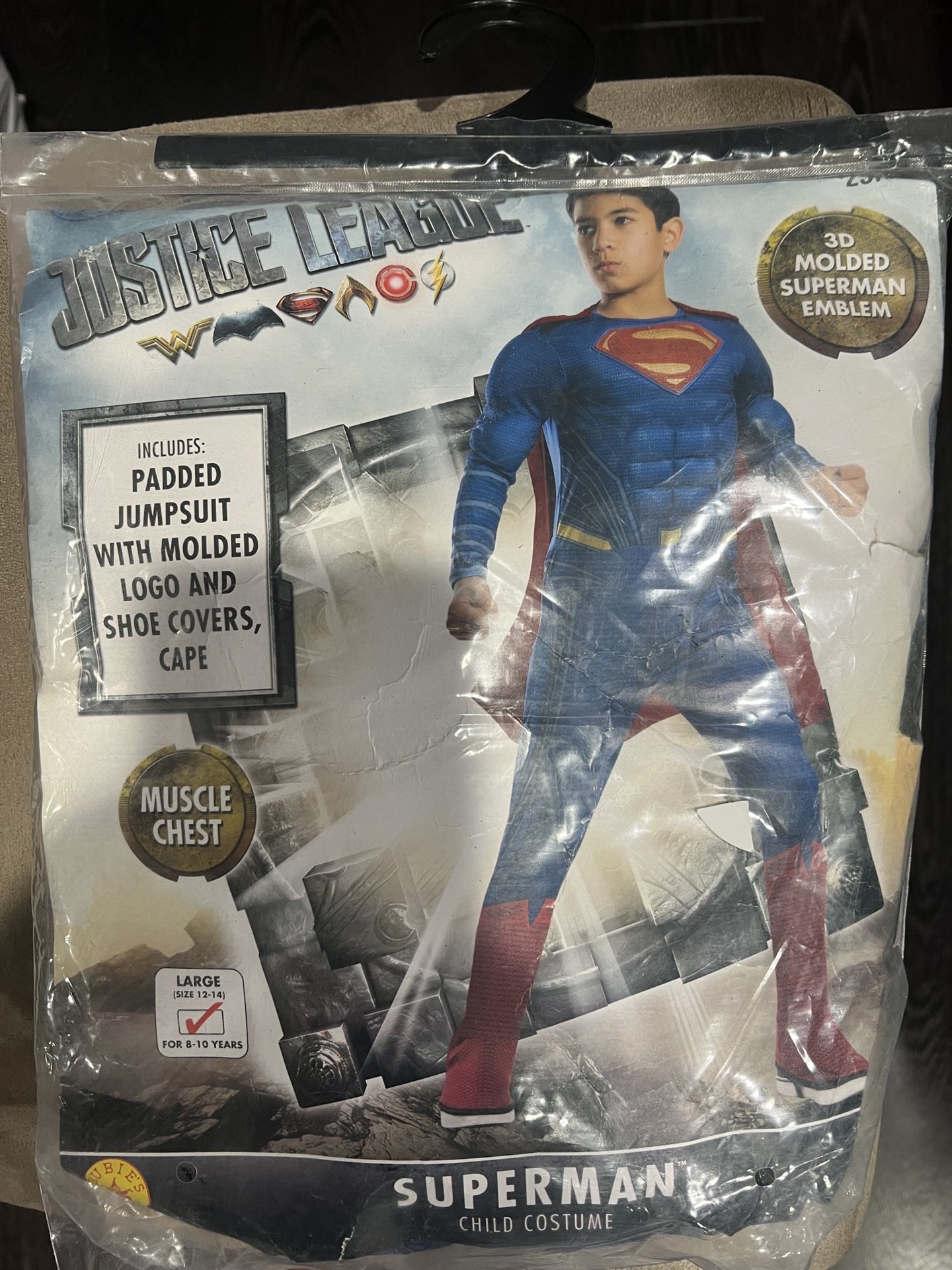 New DC Comics Superman Halloween Costume Youth Large 10-12