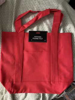 Tote bag red, light blue, pink, black, purple