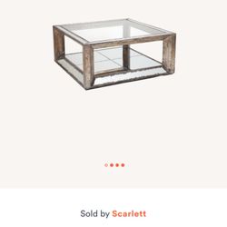 Z Galleria Pascual Mirrored Coffee Table 