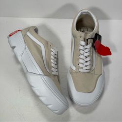 Vans Old Skool Modular Turtledove True White Skate Shoe Sneaker Women 10 Men 8.5