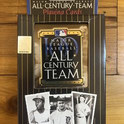 Major League Baseball All Century Team Playing Cards in Commemorative Tin