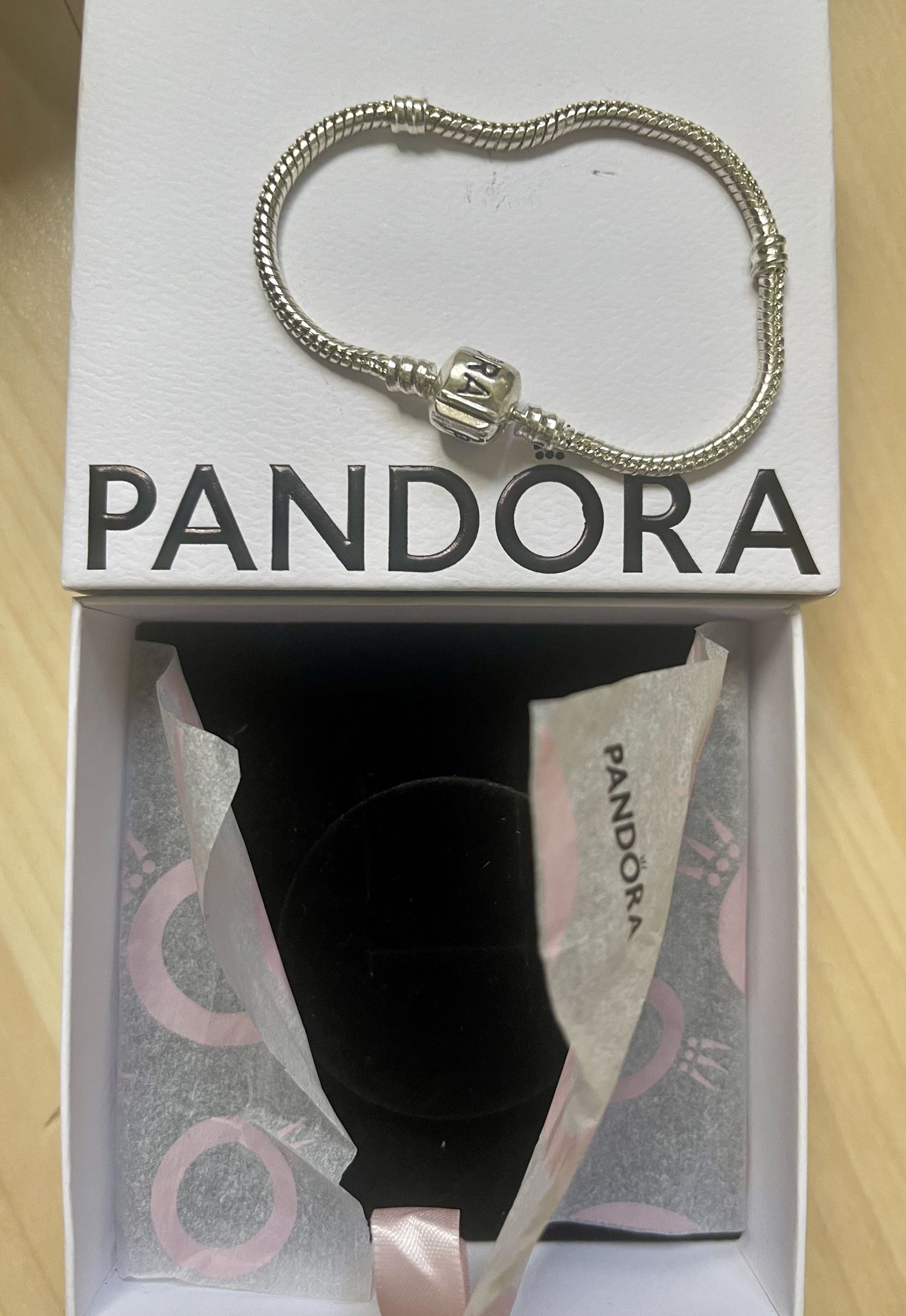 Pandora Moments Barrel Clasp Snake Chain Bracelet