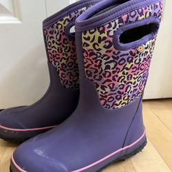 Bogs Kids Boots Classic Leopard Size 3 (euro 35)