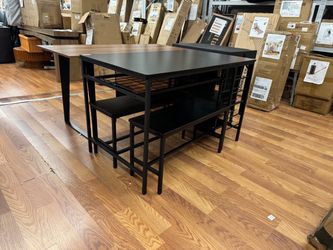 Dining table with 2 benches