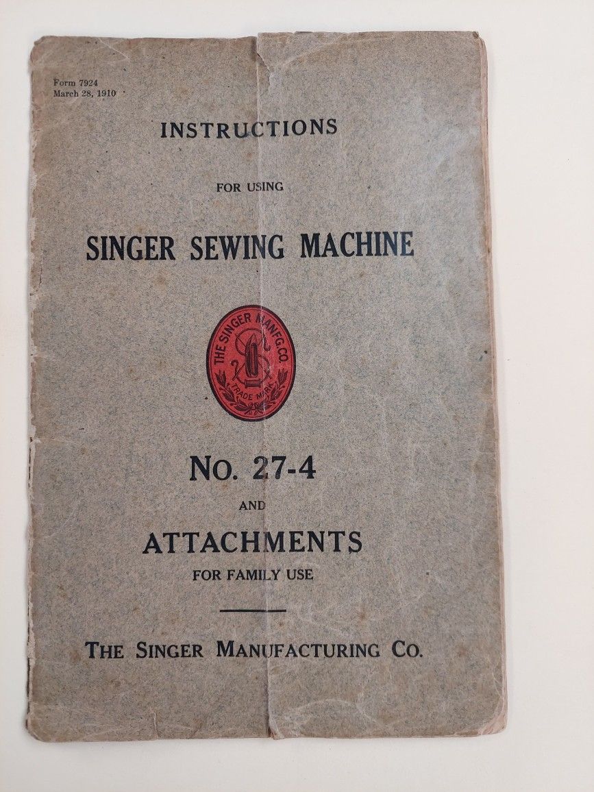 Vintage Singer Sewing Machine Manual