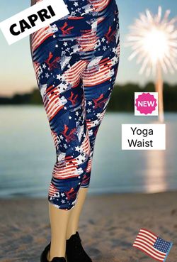 NEW Womens 4th Of July Leggings Soft As Lularoe OS/TC