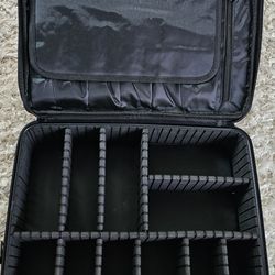 Makeup craft hobby carry case adjustable inserts