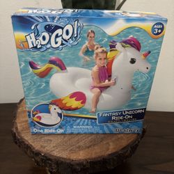 H2OGO! Flash n' Splash Unicorn Kids Ride-On Pool Float