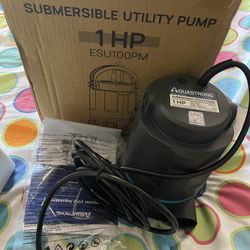 Aquastrong Sump Pump 1 HP 4500 GPH Submersible Water Pump Thermoplastic Portable Utility Pump High Flow Water Removal for Swimming Pool Garden Pond Ba