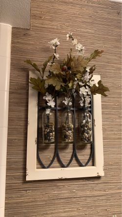 Decorative wall flower holder