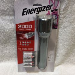 New ENERGIZER 2000 LUMENS LED FLASHLIGHT,  Durable Aircraft Aluminum Housing