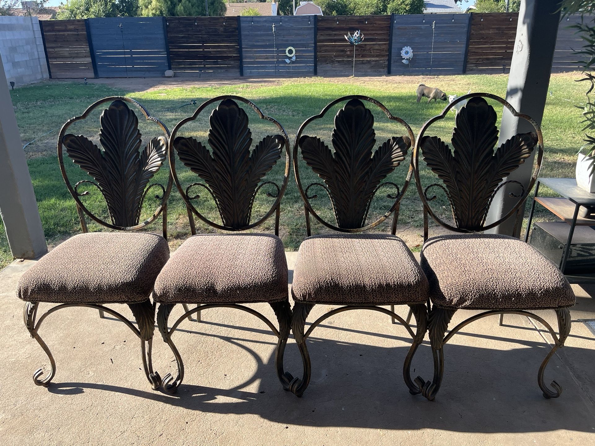 4-Beautiful Iron Chairs
