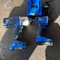 Kobalt 24V Max 1/2 Impact & 24v Max Drill All For $100