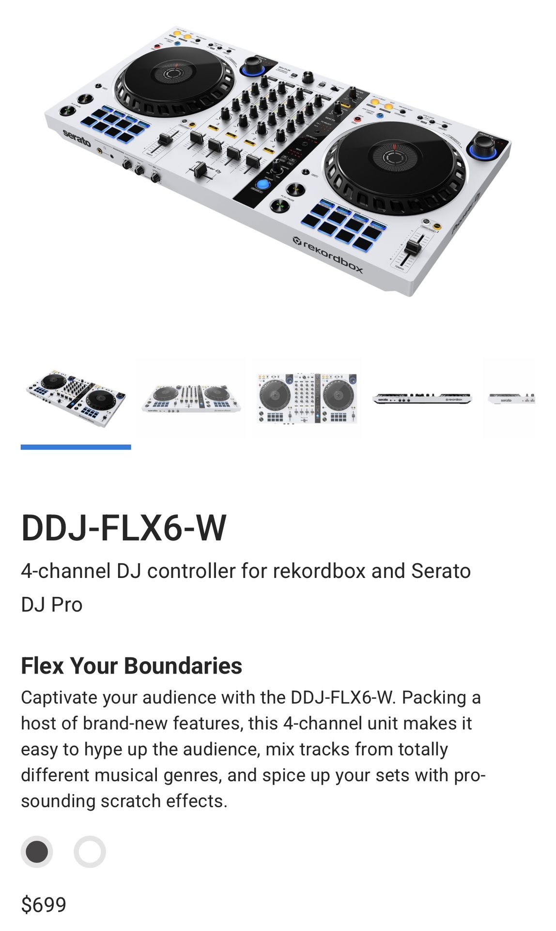 Pioneer DDJ-FLX-6-W パイオニア DJコントローラー 白 Pioneer DDJ-FLX