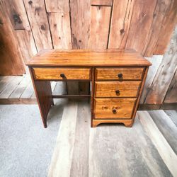 Four Drawer Wood Desk