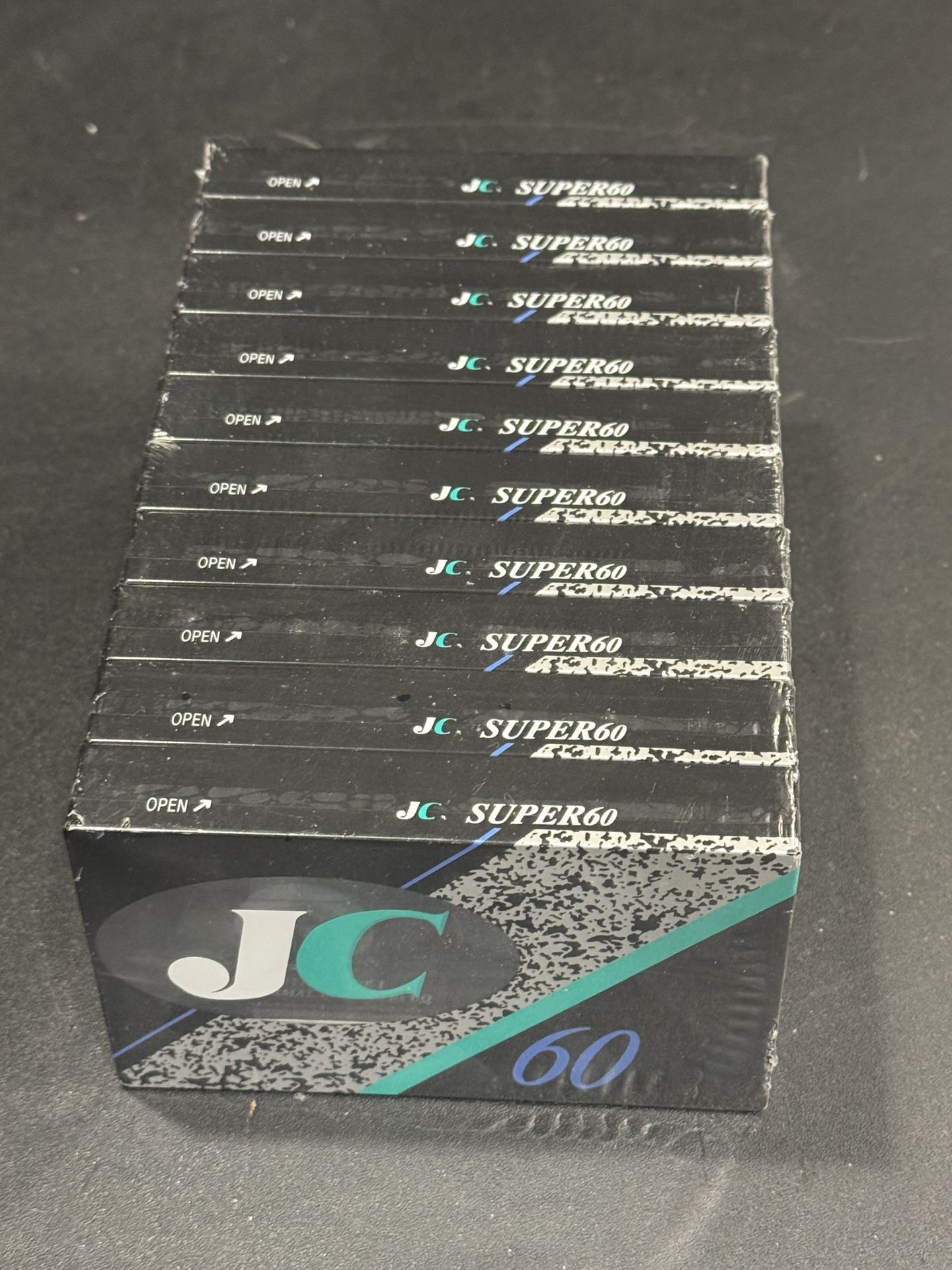 JC SUPER60 Crystal Sound 10pk Blank Recording Cassette Tapes Normal Bias - Sealed