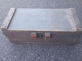 Antique cedar steamer trunk $225