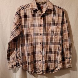 St. John's Bay Long Sleeve Button Up Plaid Shirt ( Sizes Small)