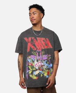 Marvel X-Men Heavyweight Vintage T-Shirt Washed Black - Size Large L