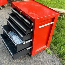CRAFTSMAN 5-Drawer Rolling Tool Cabinet – Red/Black – Lockable