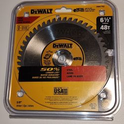 DEWALT Circular Saw Blade, 6 1/2 Inch, 48 Tooth, Ferrous Metal Cutting (DWA7762)