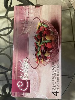 Classic 4Pc Glass Bowl 5"