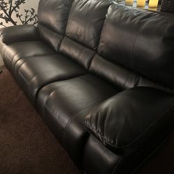 2 Couches. 3 Seater and Love Seat With Blue Mood Lighting 