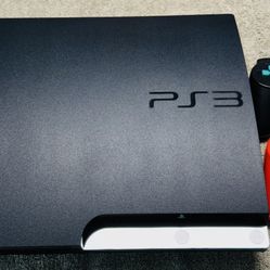 Sony PlayStation 3 Slim PS3 250GB Black Console W/Controllers CECH-2001B Tested