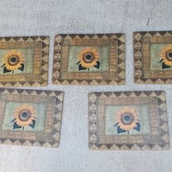 Vtg Pimpernel Sunflower Place Mat Set