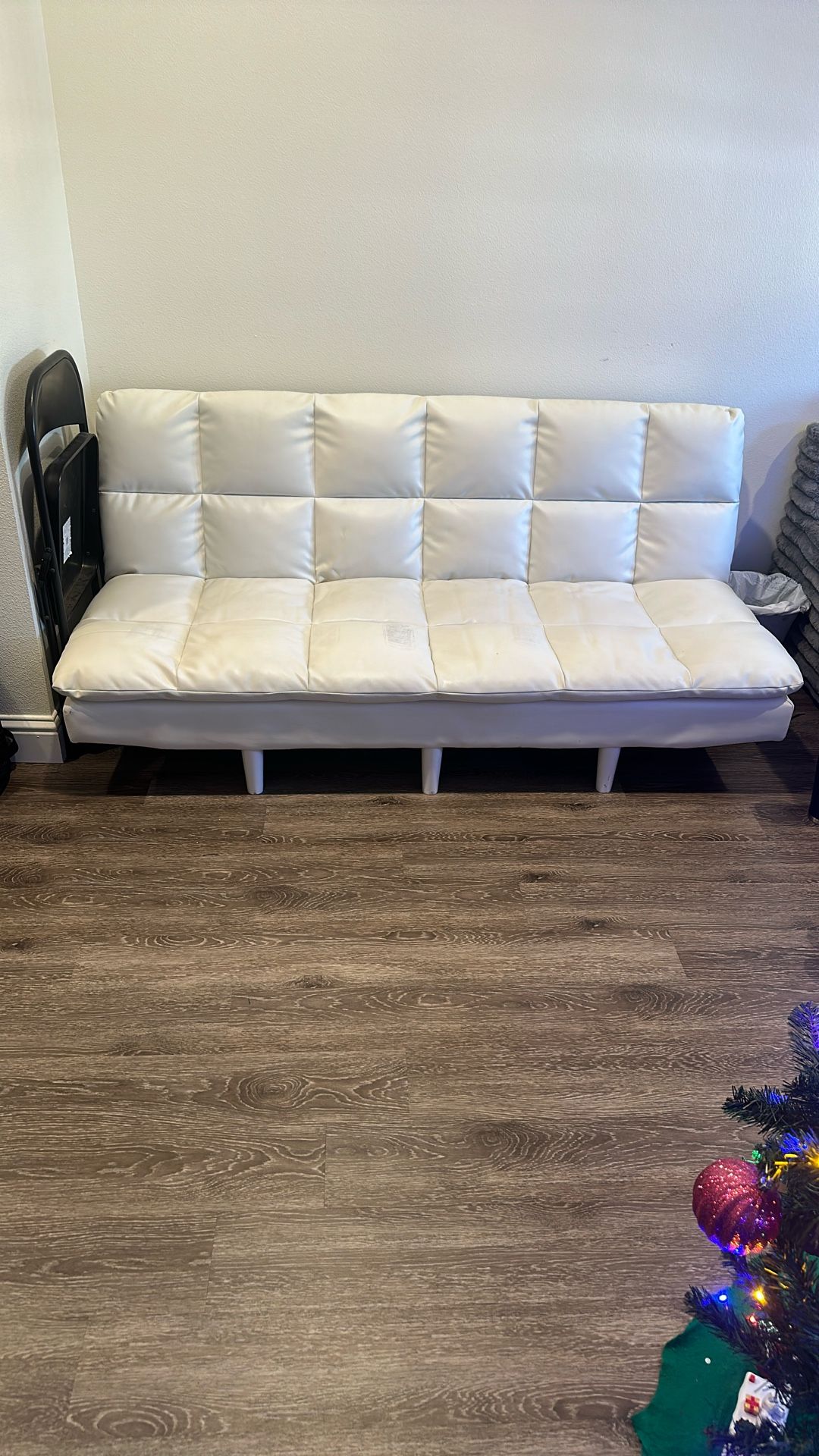 White Leather Futon