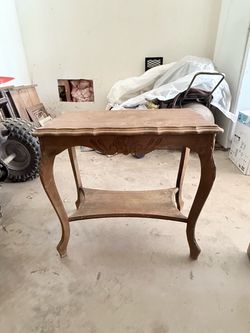 French Provincial Wood Side Table
