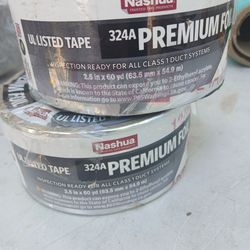 New 2.5 in. x 60 yd. 324A Premium Foil HVAC UL Listed Sealer Duct Tape ( 2 )