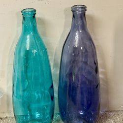 Heavy Glass Floor Vases 30” $25/ea