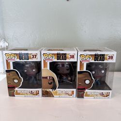 Michonne and Pets Funko Pops