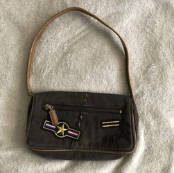 Guess Y2K Military Leopard Cheetah Print Small Mini Shoulder Bag Baguette Purse