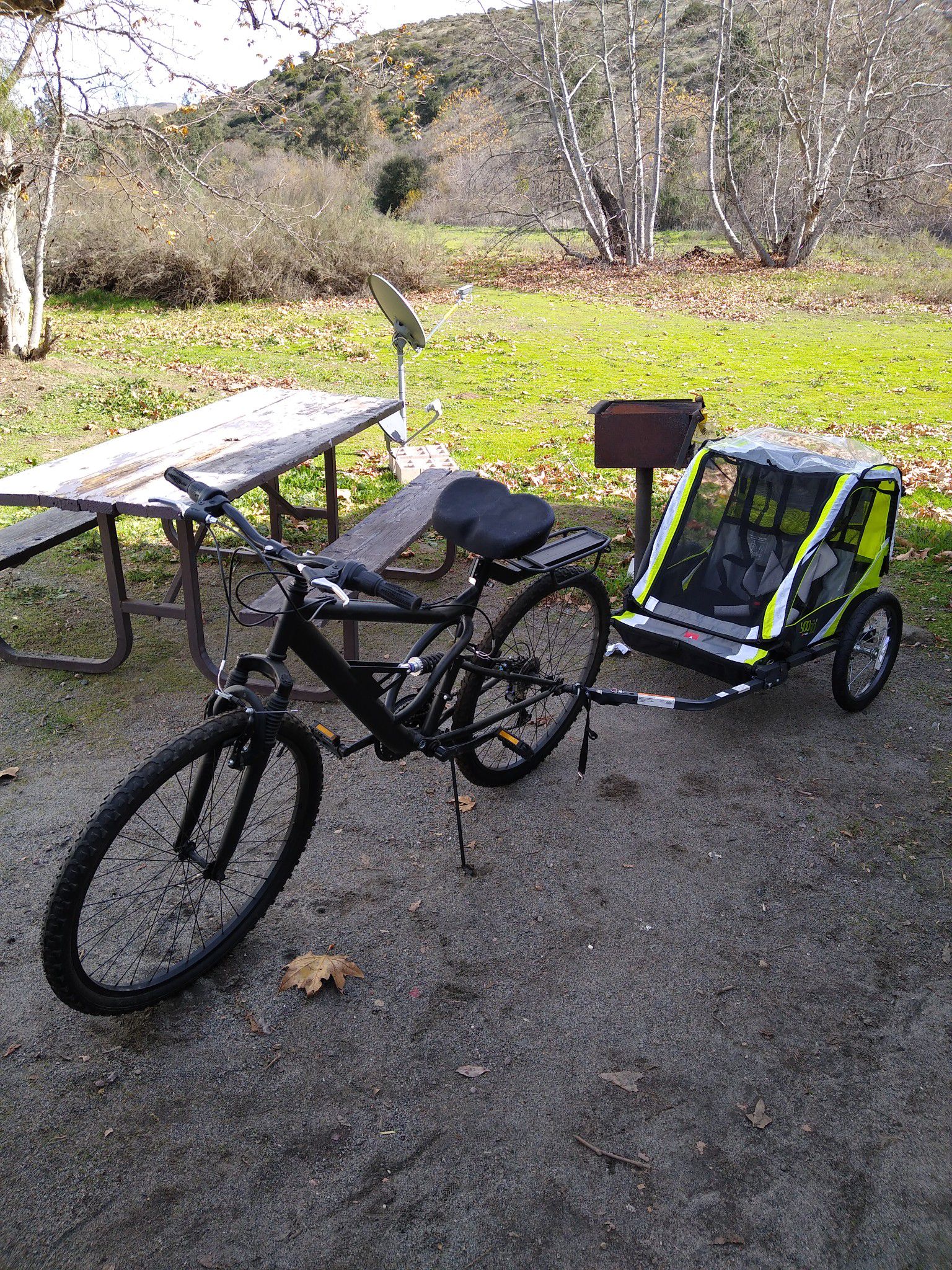 Mountain bike and child Carrier