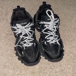 Balenciaga track runners black/white