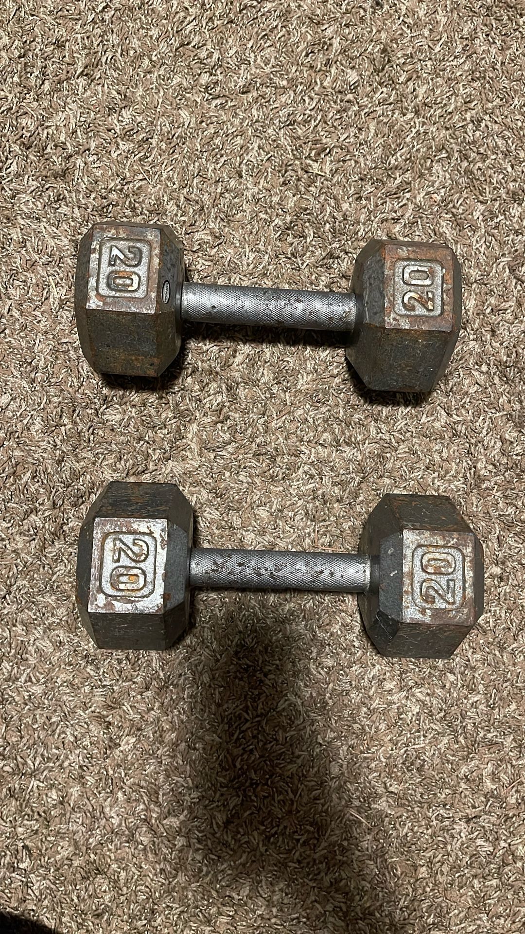 Set Of 20lb Dumbbell Weights